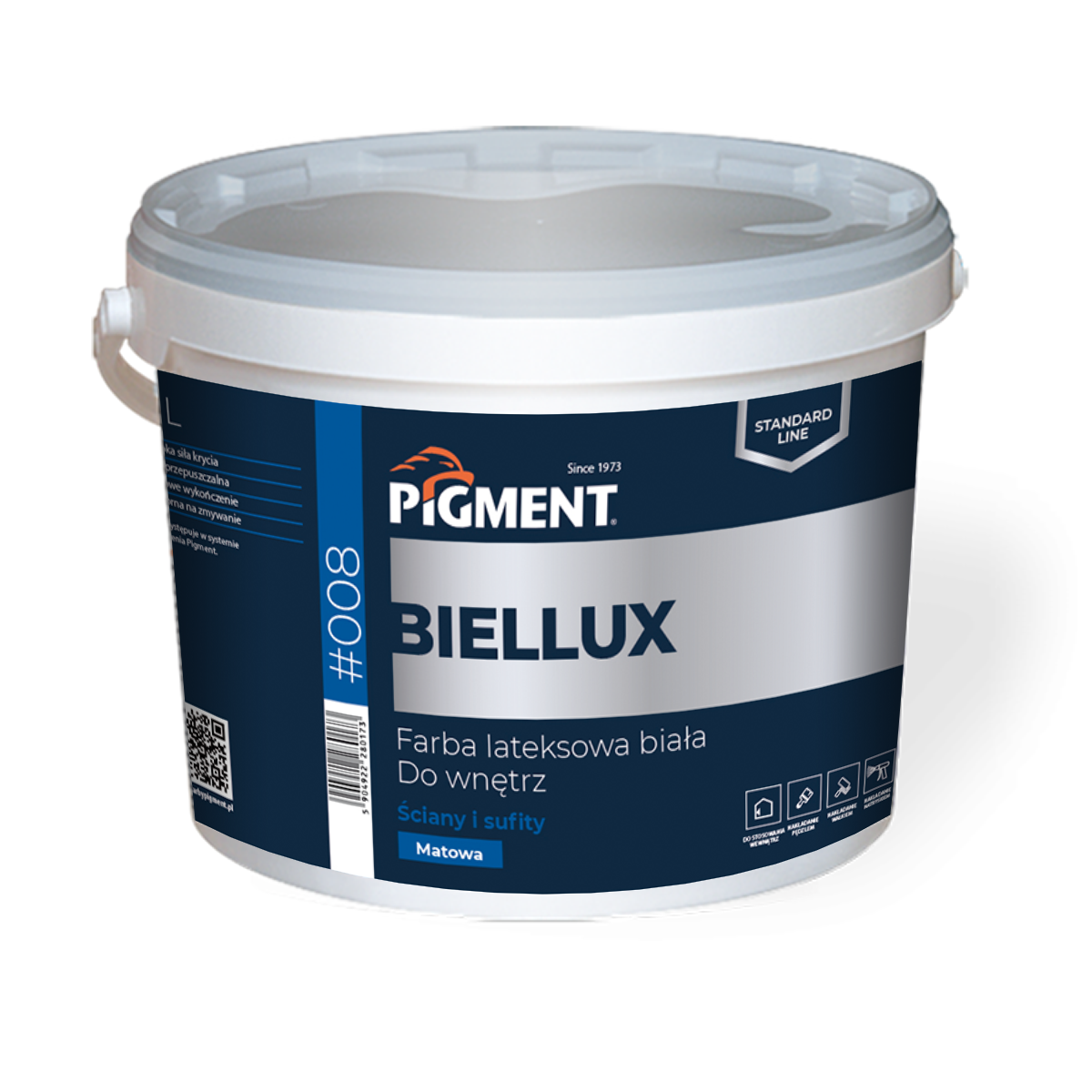 BIELLUX <br>Lateksowa farba biała do ścian i sufitów